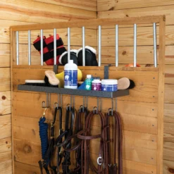 Easy-Up® Pro Double Sided Basket Shelf | Premium Horse Grooming Rack & Tote Organiser -Schneiders Shop 42860 alt b
