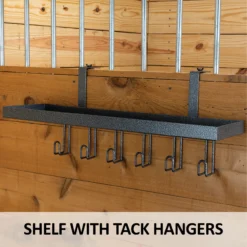 Easy-Up® Pro Double Sided Basket Shelf | Premium Horse Grooming Rack & Tote Organiser -Schneiders Shop 42860 feature d overlay