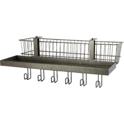 Easy-Up® Pro Double Sided Basket Shelf | Premium Horse Grooming Rack & Tote Organiser -Schneiders Shop 42860 gray