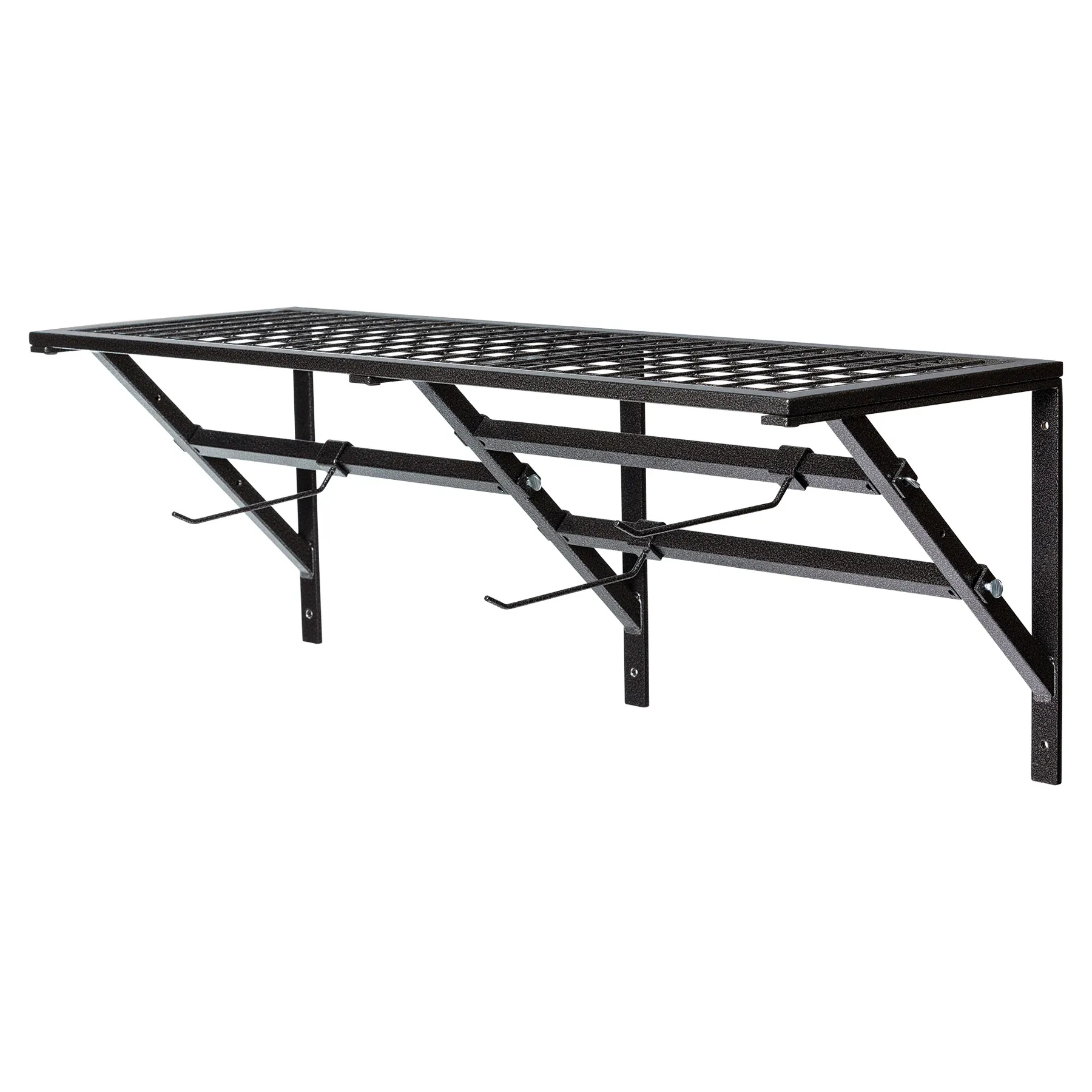 Easy-Up® Pro Series Mounted Shelf With Adjustable Hanging Bars - Premium Horse Grooming Organiser 2 Easy-Up® Pro Series Mounted Shelf With Adjustable Hanging Bars - Premium Horse Grooming Organiser - Image 2