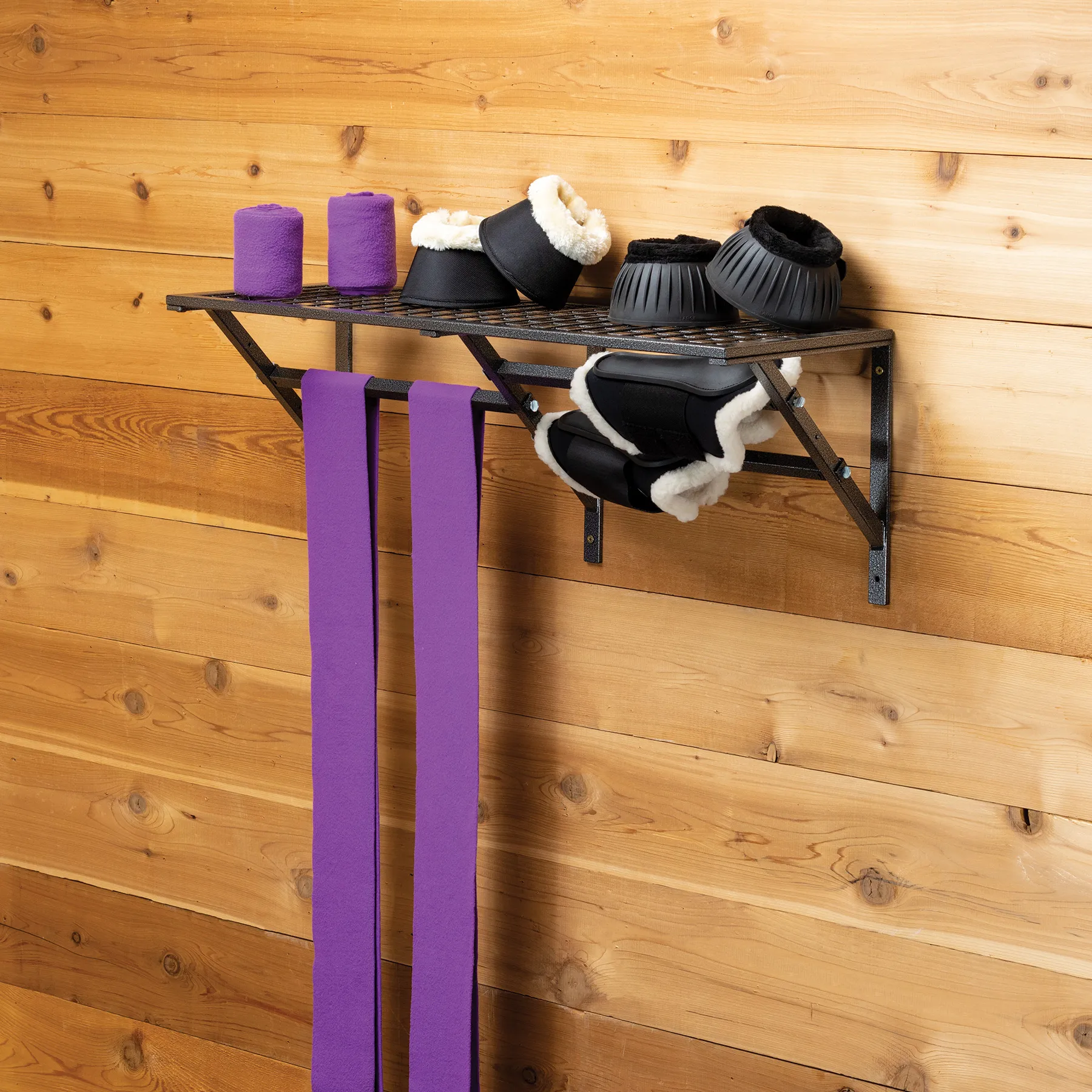 Easy-Up® Pro Series Mounted Shelf With Adjustable Hanging Bars - Premium Horse Grooming Organiser 5 Easy-Up® Pro Series Mounted Shelf With Adjustable Hanging Bars - Premium Horse Grooming Organiser - Image 5