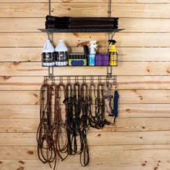 Easy-Up® Pro Basket & Shelf Hanging Rack – Durable Horse Grooming Organiser -Schneiders Shop 43628 alt a