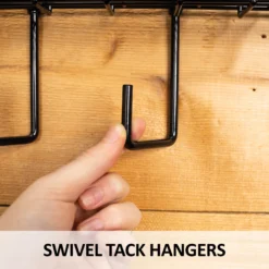 Easy-Up® Portable Collapsible Basket With Tack Hangers | Horse Grooming Organiser -Schneiders Shop 43822 feature c overlay