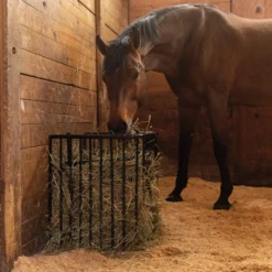 Easy-Up® Flat Wall Slow Feed Floor Hay Rack - Durable Horse Feeder for Efficient Hay Usage -Schneiders Shop 44243 alt a