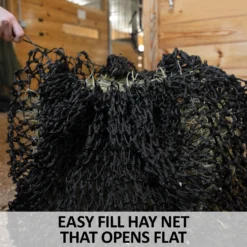 Schneiders® Dura-Tech® Load-Flat Easy Fill Slow Feed Hay Net - Durable & Efficient Feeding Solution -Schneiders Shop 44682 feature b overlay