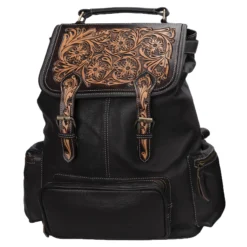 Schneiders® Tooled Leather Backpack - Premium Equestrian Backpack for Riders -Schneiders Shop 45051 alt b
