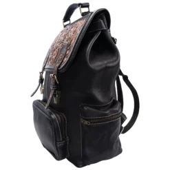 Schneiders® Tooled Leather Backpack - Premium Equestrian Backpack for Riders -Schneiders Shop 45051 alt e