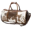 Schneiders® Premium Leather & Cowhide Duffle Bag | Equestrian Stable Storage & Gear Bag
