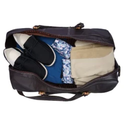 Schneiders® Large Tooled Leather Duffle Bag | Premium Equestrian Travel Bag -Schneiders Shop 45308 alt e