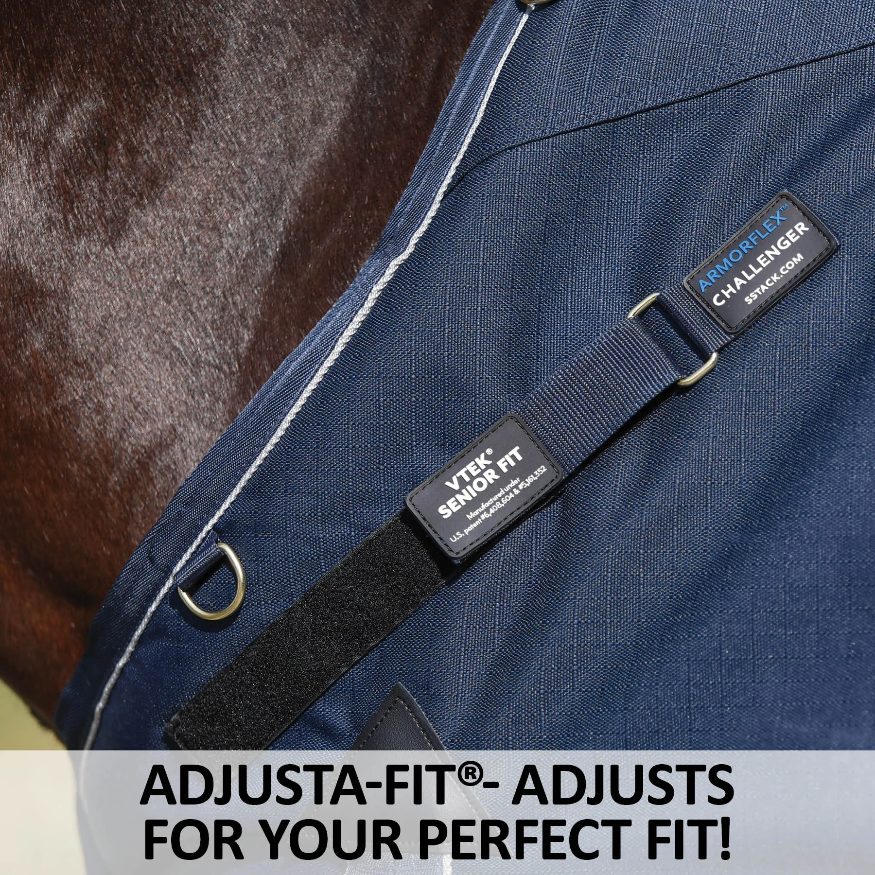 ARMORFlex® Challenger Senior VTEK® Wither Relief Adjusta-Fit® Waterproof Horse Turnout Blanket 5 ARMORFlex® Challenger Senior VTEK® Wither Relief Adjusta-Fit® Waterproof Horse Turnout Blanket - Image 5